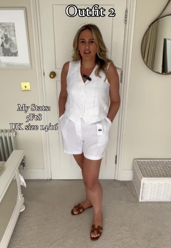 The fashionista was also super impressed with the quality of this white linen co-ord