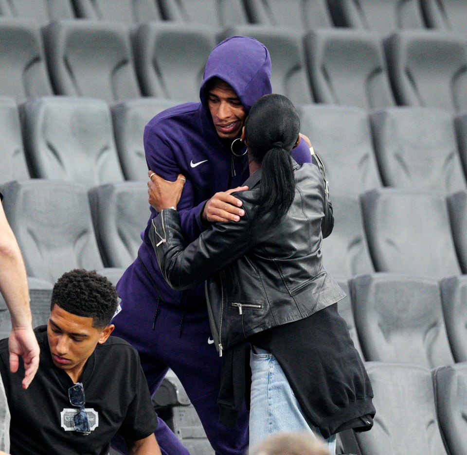 Jude Bellingham hugged his mum Denise after the game