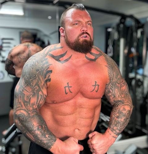 Eddie Hall showed off his incredible body transformation after undergoing a strict training regime