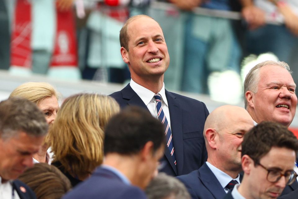 William beaming as the Group C clash got underway