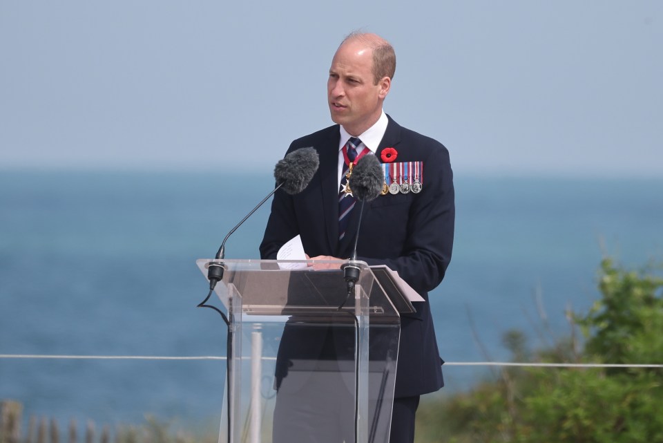 William thanked veterans for their 'extraordinary acts of bravery and sacrifice'