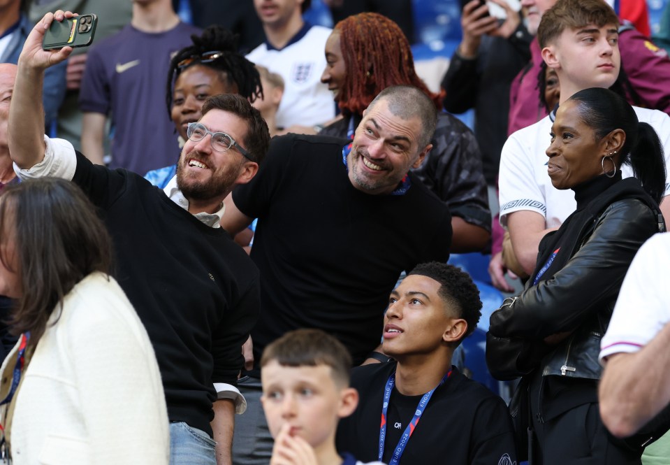 Fans posed for selfies with the Bellinghams in the stands