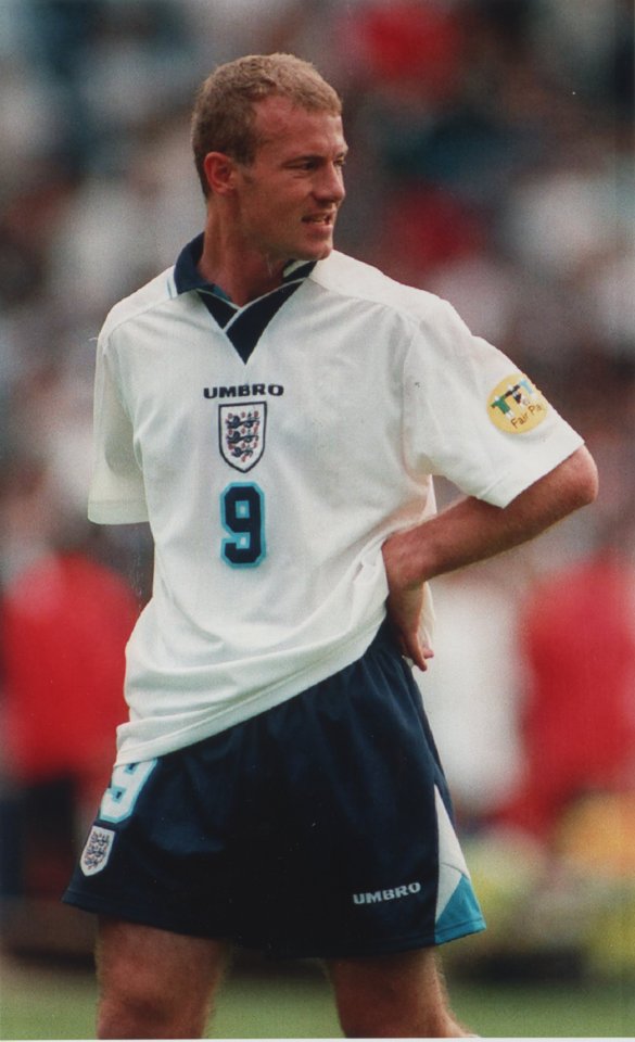 Alan Shearer reacts after a 1-1 draw with Switzerland