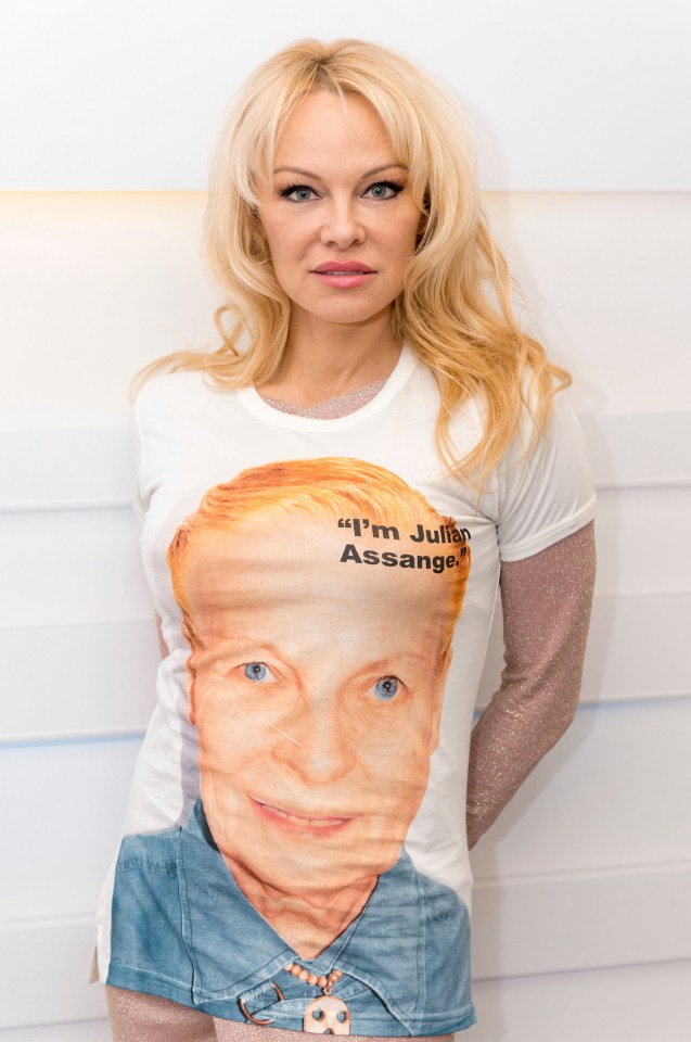 Assange's campaign attracted celeb supporters including Pamela Anderson, who visited him in prison