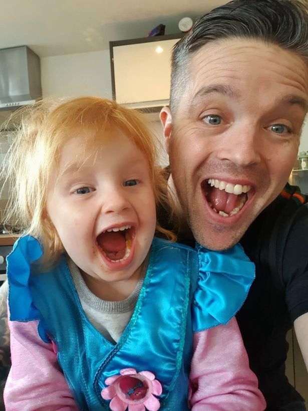 Lee Martyn with his daughter Sophie, three, who both died in the attack