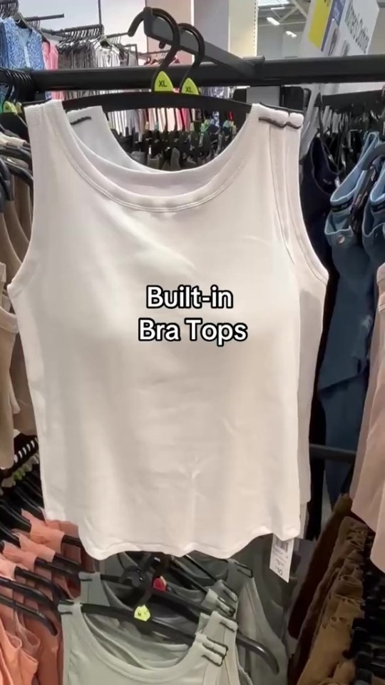 The built-in bra top has gone down a storm online