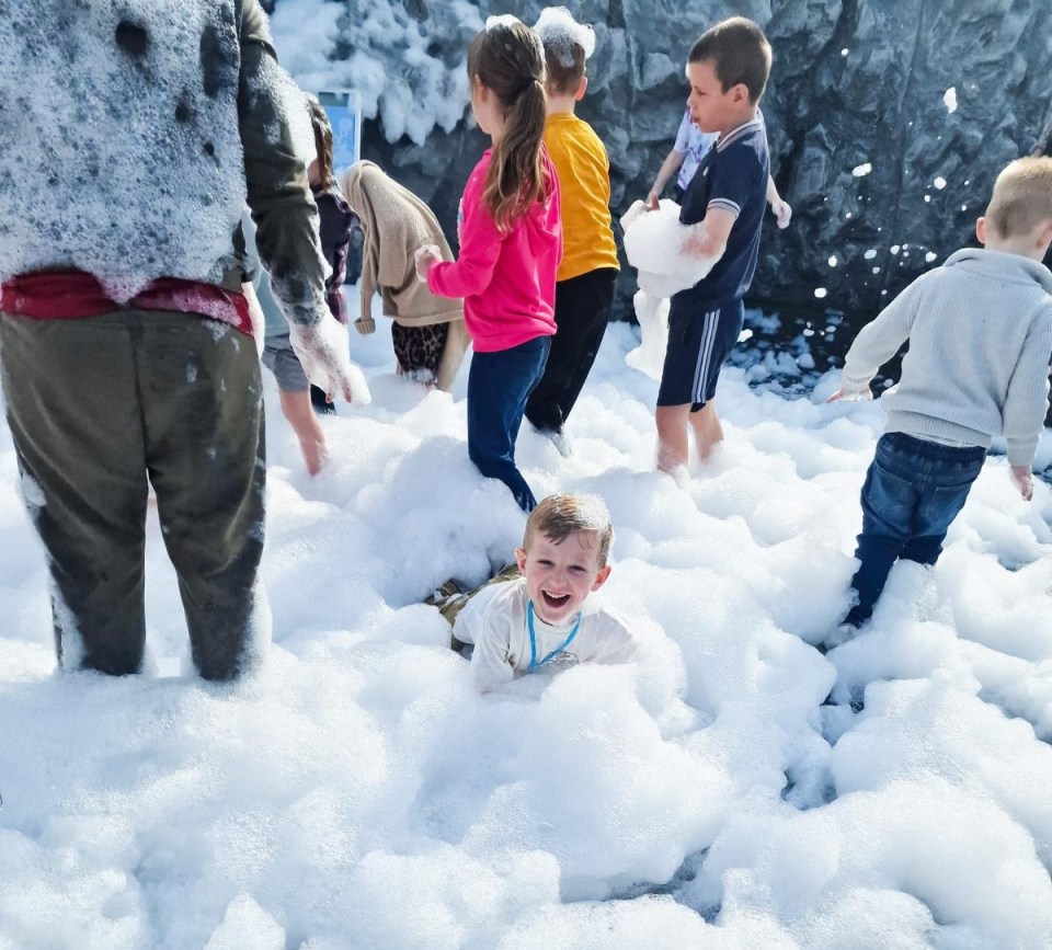 Have a blast at the Foam Zone Dance Parties at ROARR!, the dinosaur-themed adventure park