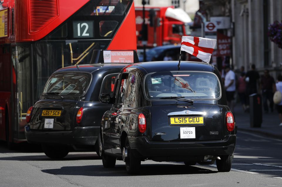 Furious taxi drivers have hit out at a “woke” ban on flying England flags during the Euros