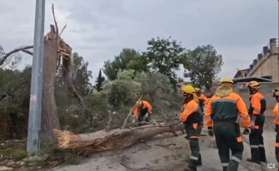 Clean-up operations were underway in parts of Spain