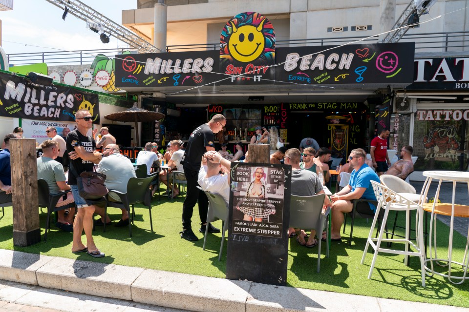 The Millers bar hosts some of the wildest hen and stag dos in Benidorm