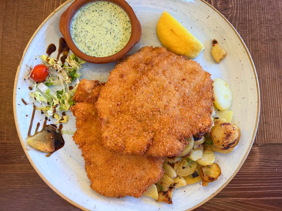 Feast on the popular dish of a schnitzel