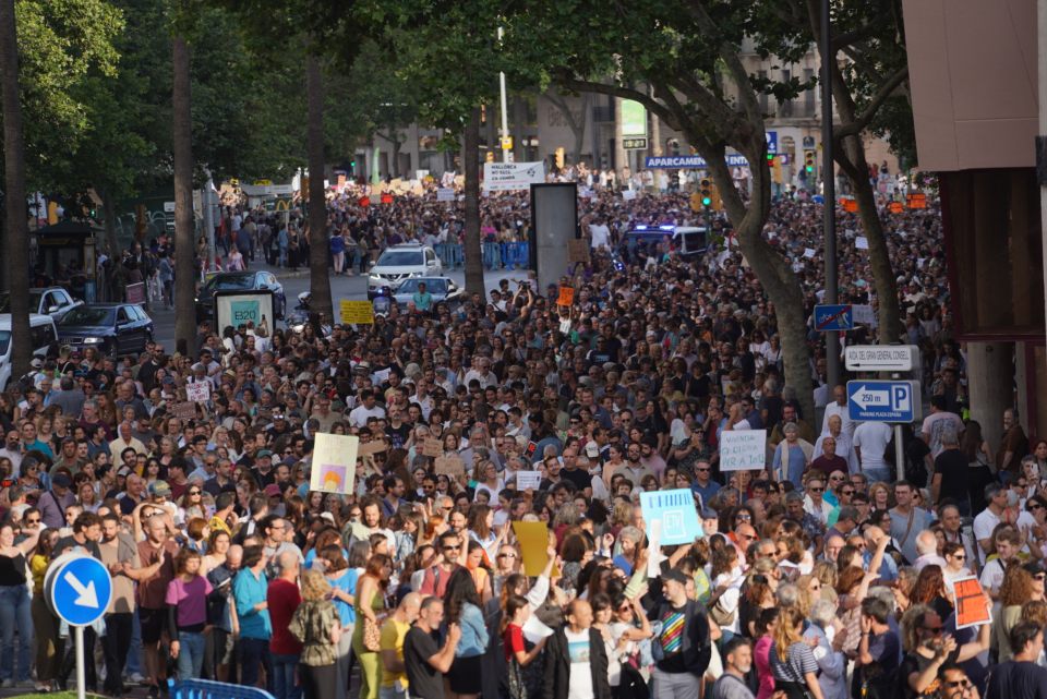 Anti-tourist protesters have been taking to the streets across Spanish holiday hotspots