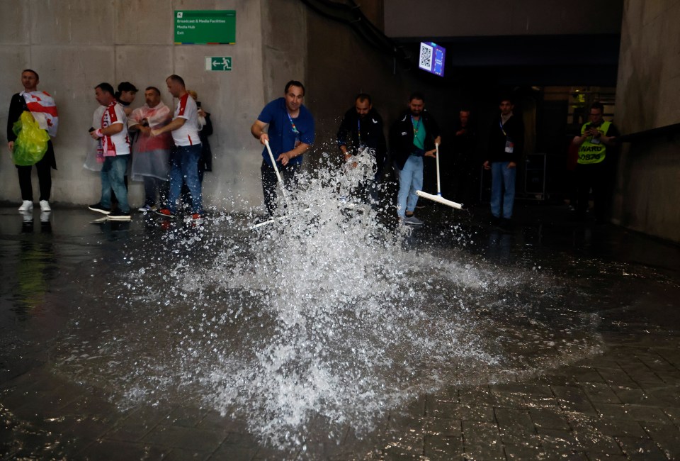 Dortmund has been hit by a downpour