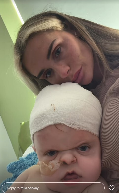 Talia Oatway revealed that her son Oakley has had another surgery