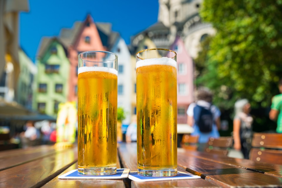 A classic German Kolsch beer is a must in Cologne