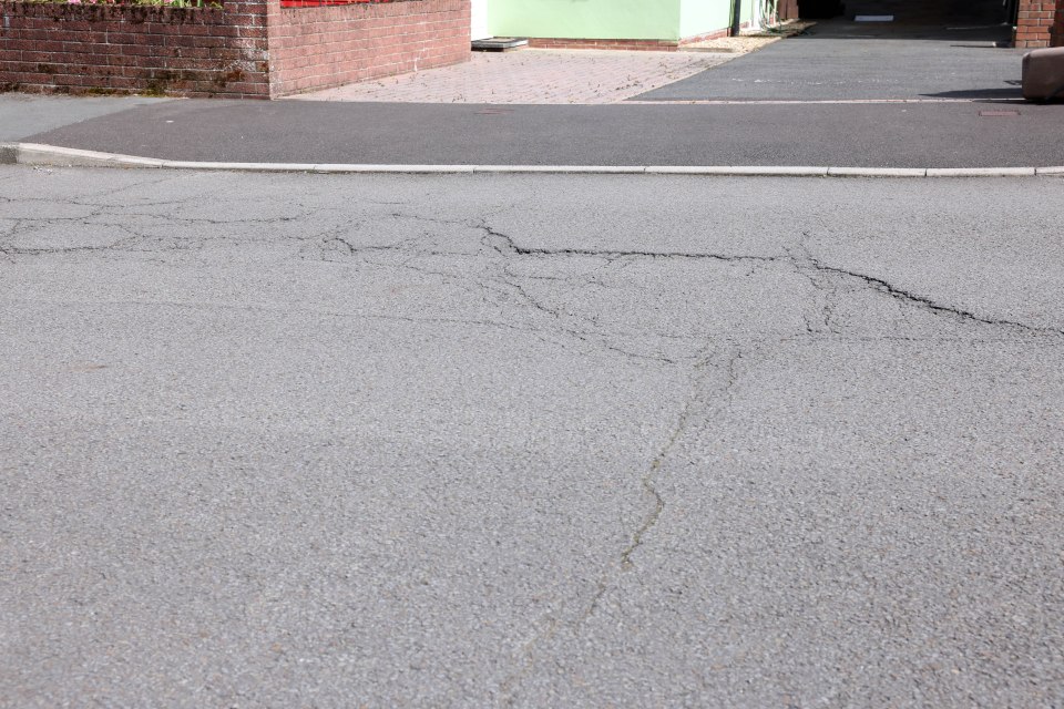 Pictured is the road which Glenn has slammed the council for