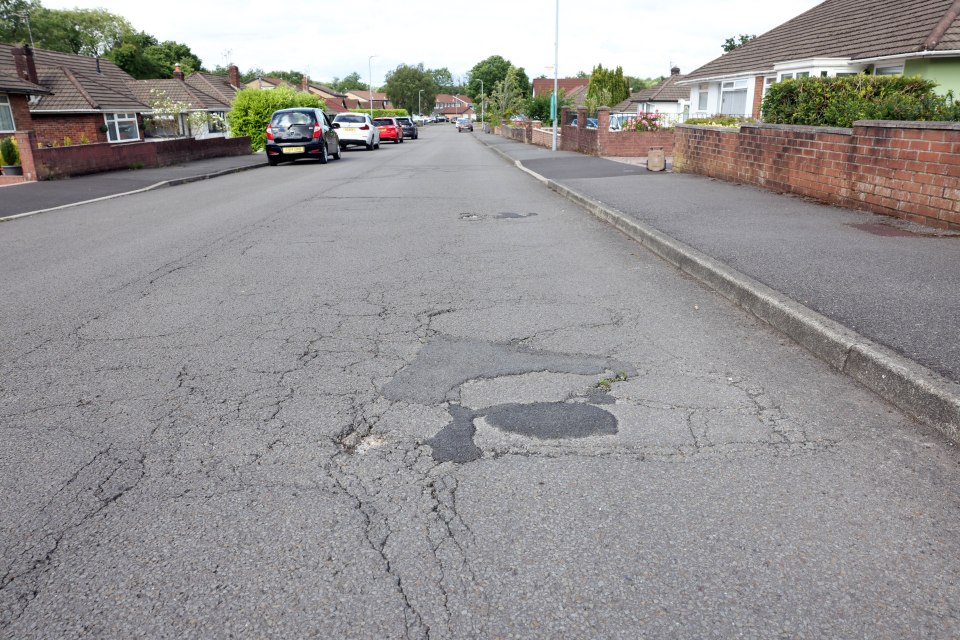 He slammed the council saying it has not fixed the pothole-plagued road