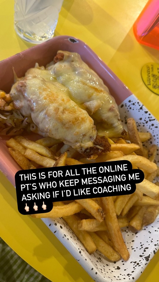 The mum of one uploaded a snap showing her chippy tea