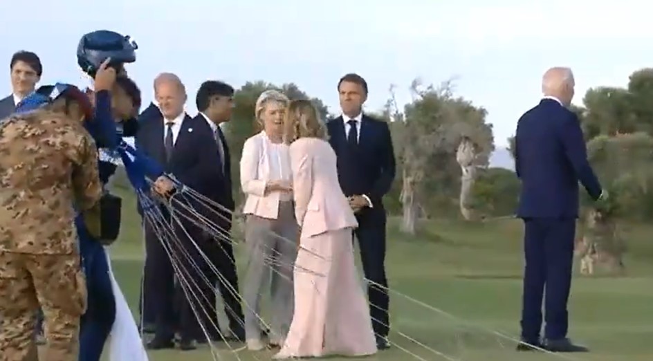 Blundering Biden appeared to walk off in his own direction away from other world leaders