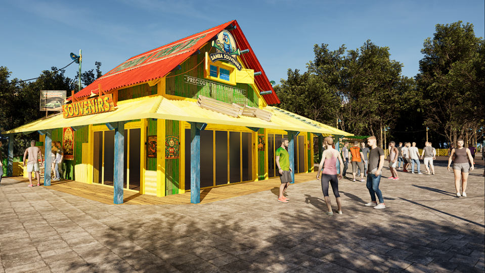 A souvenir shop and fast food stall are also included in the new area