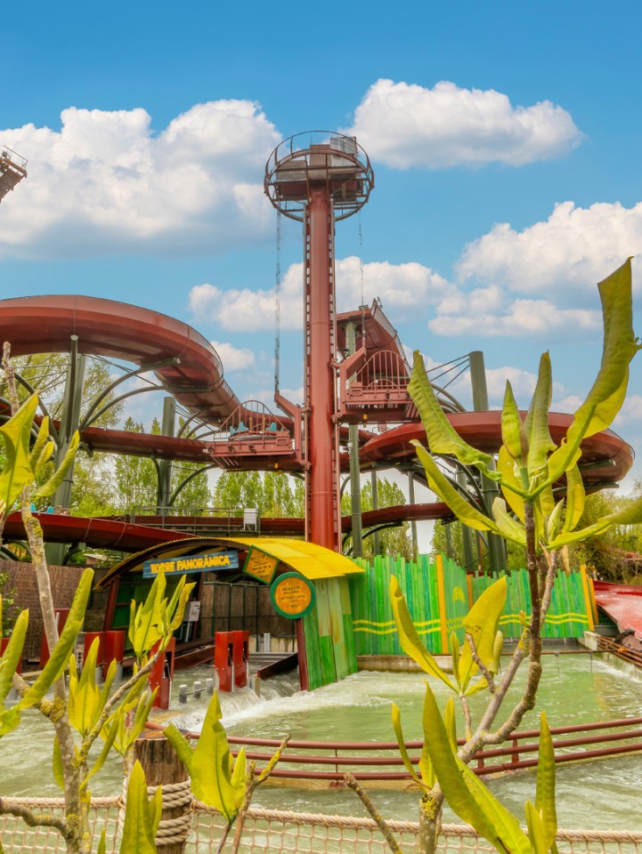 The Amazonia water ride at the park is described as a world's first