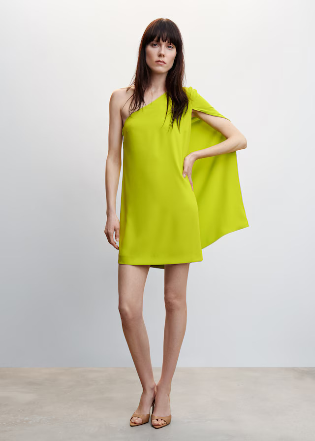 Mini lime cape dress from Mango Outlet was £55.99, now £16.99