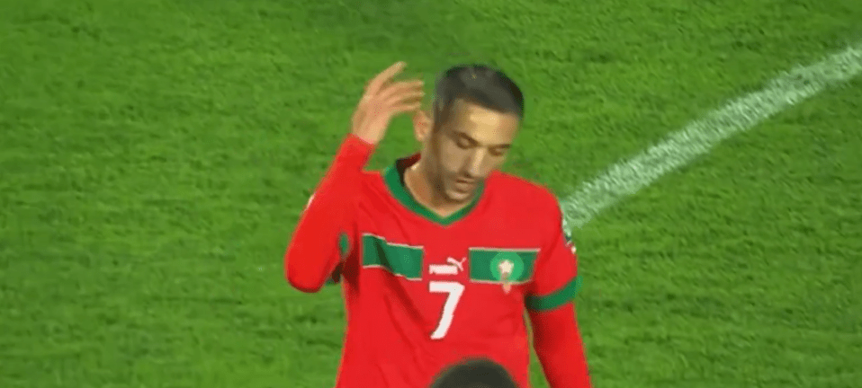 Hakim Ziyech raged after being subbed off during Morocco's clash against Zambia