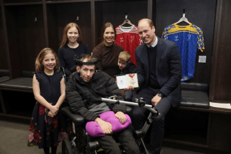 The Prince of Wales met Rob Burrow and his family