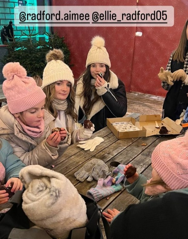 Sue uploaded a photo of her girls tucking into tasty treats