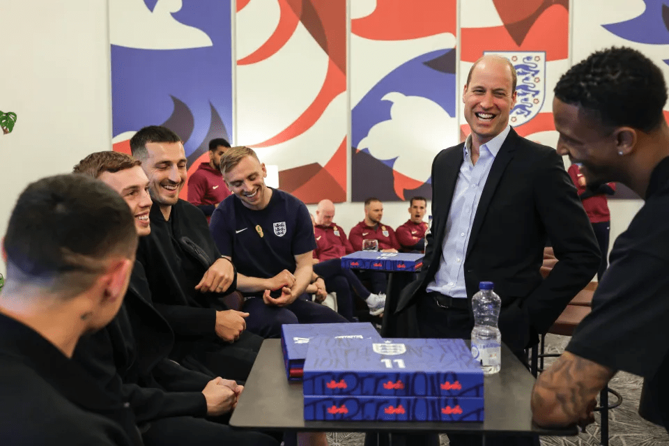 The Prince of Wales during a visit to St George's Park last week