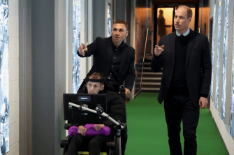 The Prince of Wales at Leeds Rhinos in Headingly to meet Burrow and his pal Kevin Sinfield