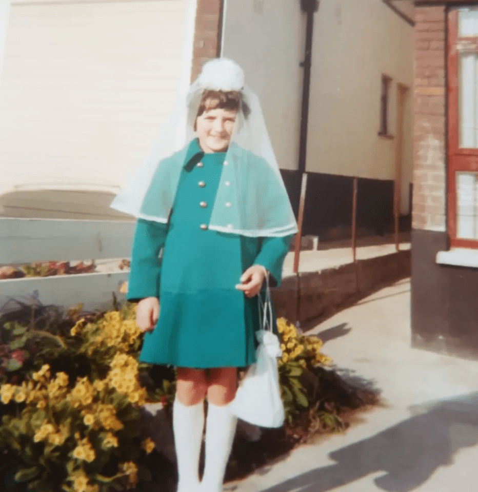 Martina pictured in her childhood after she was left by a church as a baby