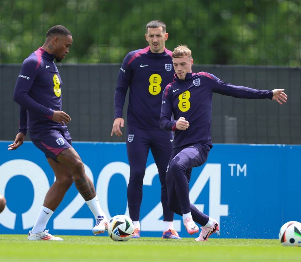 Three Lions stars Ivan Toney and Cole Palmer in action at the Spa & Golf Resort Weimarer Land