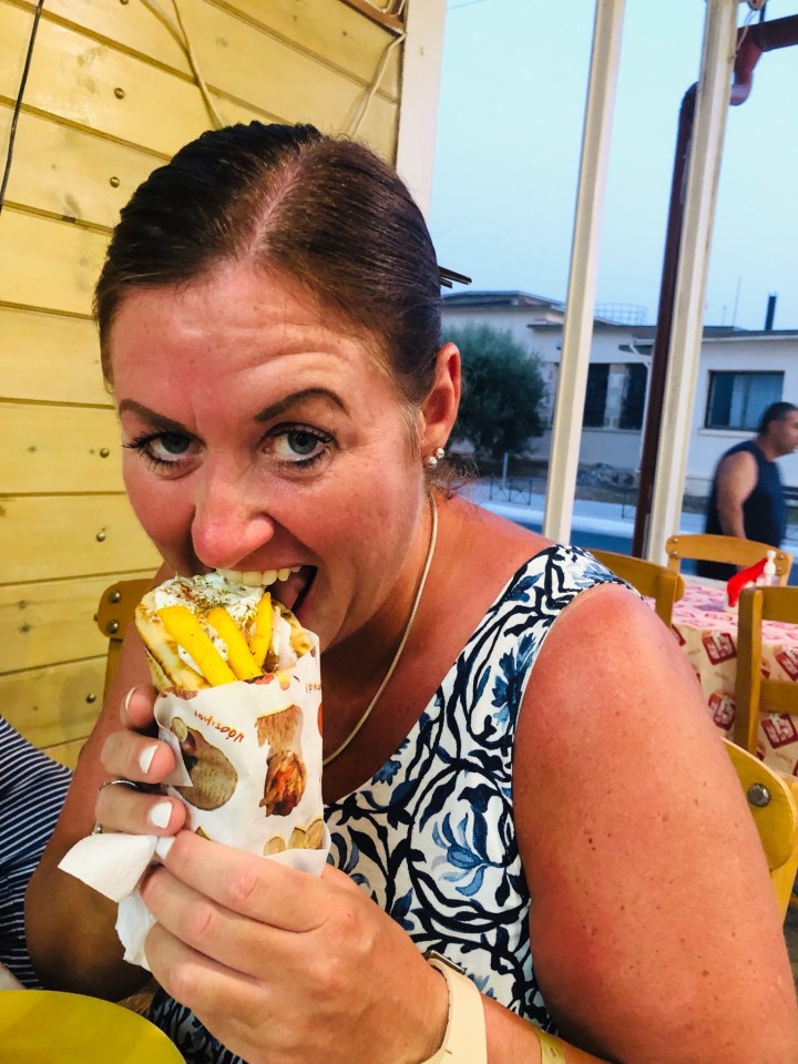 On holiday Jennie loves chips for breakfast and will usually make a huge chip butty