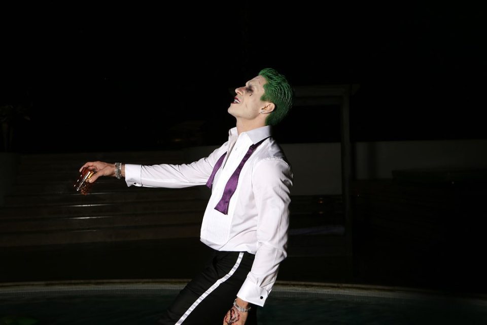 Joey Essex dressed as The Joker for Halloween