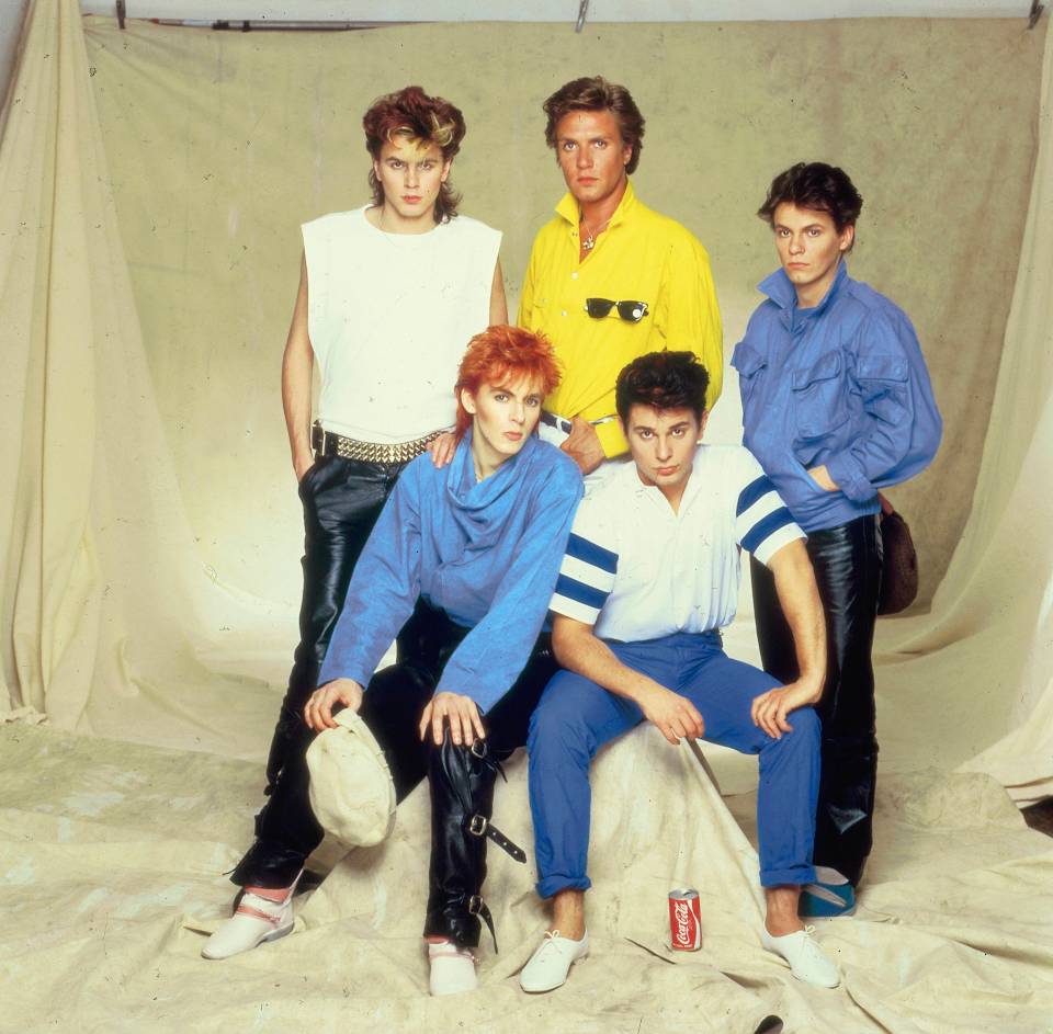 Simon with eighties band Duran Duran