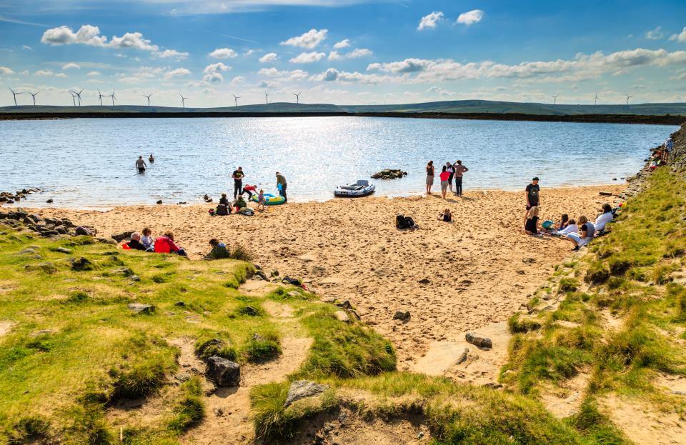 Gaddings Dam is often described as a secret beach and a wild swimmer's paradise by visitors