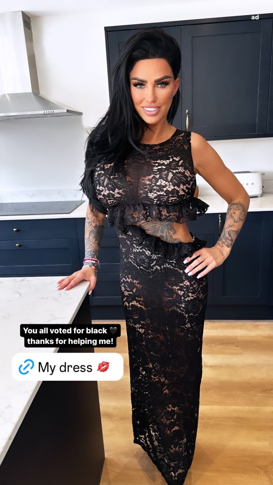 Katie Price glammed up for a night out with her man