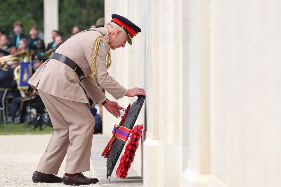 King Charles laid a wreath in France this morning