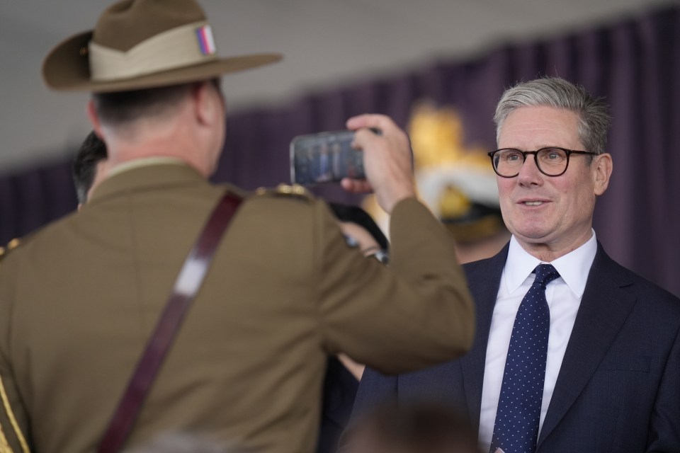 Labour leader Sir Keir Starmer poses for a photo at the event in Portsmouth