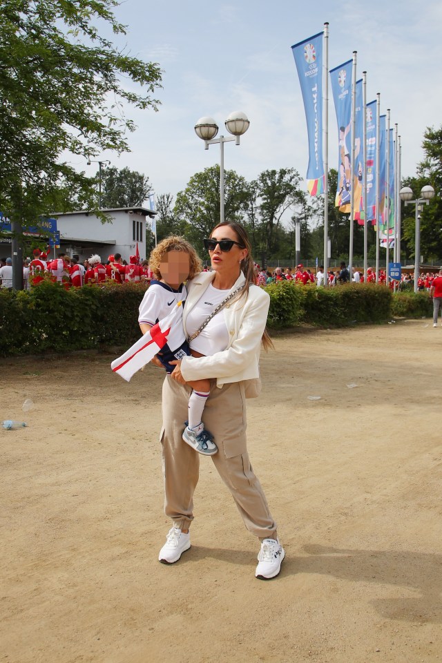 Lauryn Goodman took her son Kairo to watch Kyle Walker play