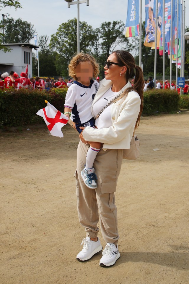 Lauryn Goodman took her son to watch Kyle Walker play at the Euros