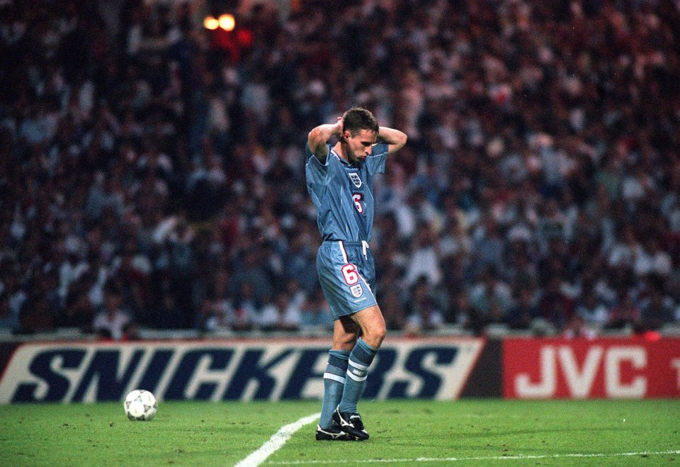 Current England boss Gareth Southgate will be hoping his players don't do what he did from the penalty spot at Euro 96