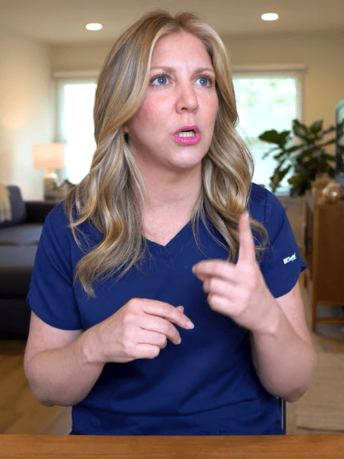 Nurse Julie McFadden in one of her YouTube videos