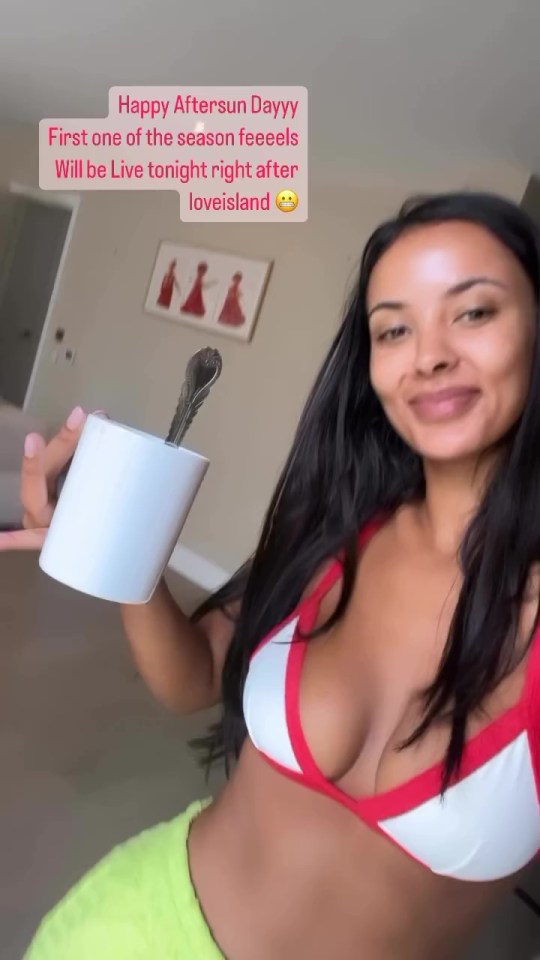 Maya Jama looked stunning in a bikini top on Instagram today