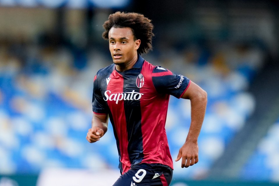 Joshua Zirkzee of Bologna FC during the serie A TIM match between SSC Napoli and Bologna FC at Stadio Diego Armando Maradona on May 11, 2024 in Naples, Italy  (Photo by Giuseppe Maffia/NurPhoto via Getty Images)