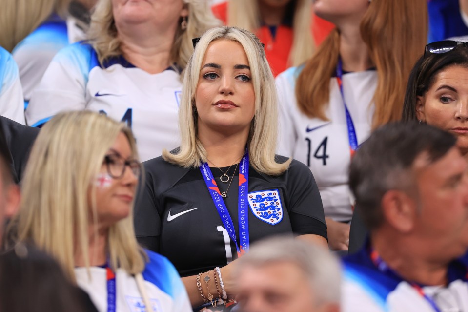 Megan Davison has been a regular sight at England matches backing Jordan Pickford