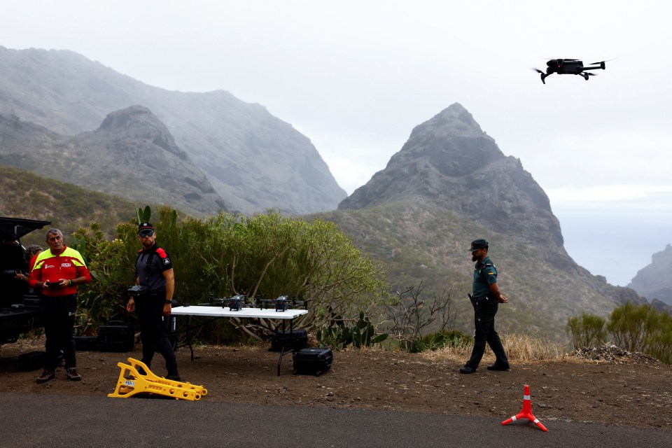 Cops have been using dogs, drones and helicopters to search the mountains where Jay's phone was last used