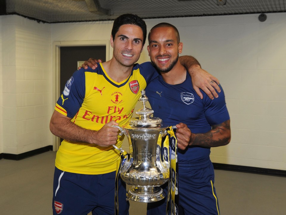 Theo Walcott revealed Arsene Wenger used to be 'afraid' of Mikel Arteta during their playing days