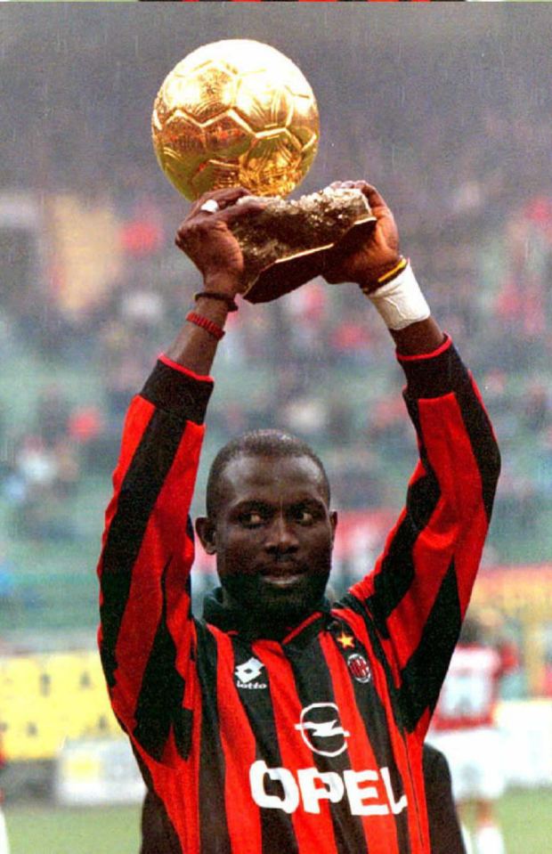 AC Milan legend George Weah is the only African to win the Ballon d'Or